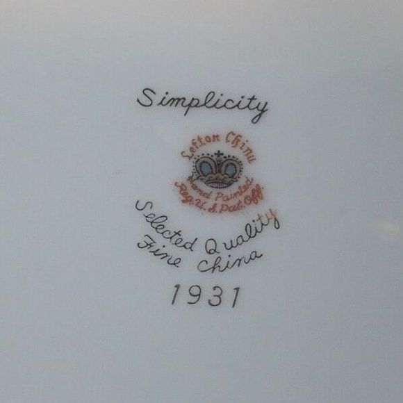 1 Lefton Simplicity 1931. White Gold Dinner Plate - Picture 5 of 8